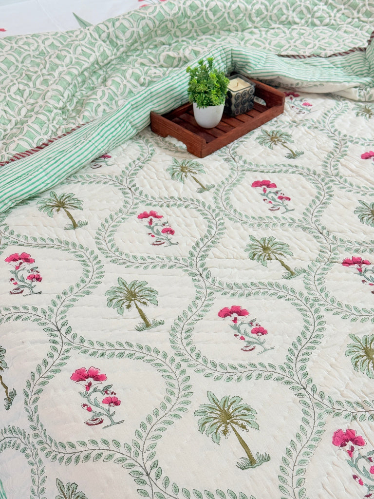 Blooming Love Hand Blocked Quilt