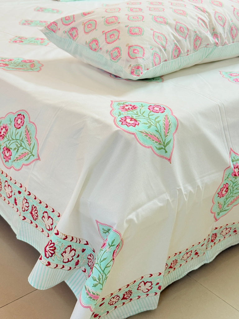 Charming Florals Hand Blocked Sheet