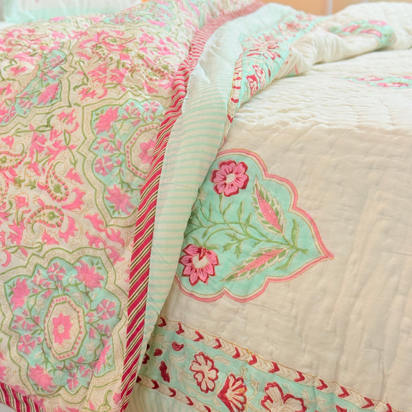 Festive Feeling Double Hand Blocked Quilt