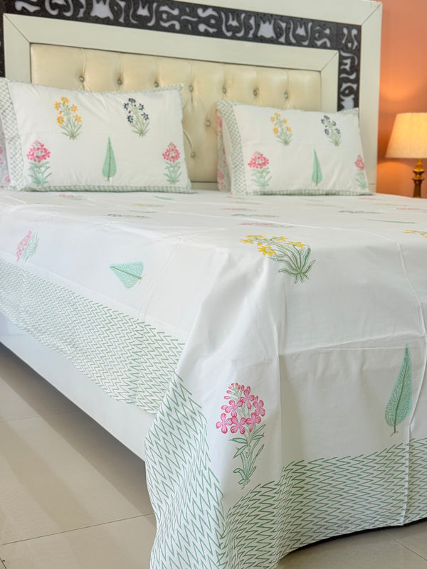 The Garden Slumber - Hand Blocked Sheet