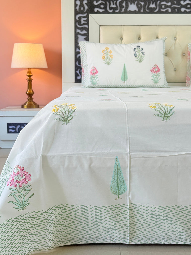 The Garden Slumber - Hand Blocked Sheet