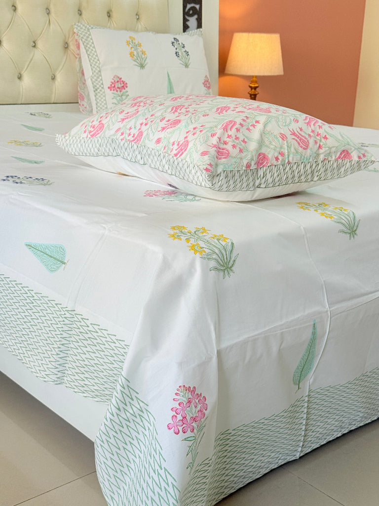 The Garden Slumber - Hand Blocked Sheet