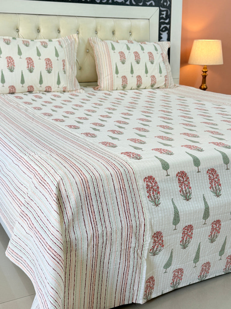 Cypress Magic Ajrakh Bedsheet