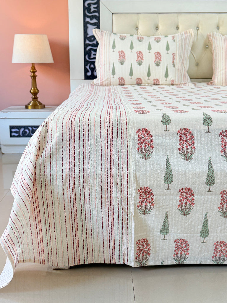 Cypress Magic Ajrakh Bedsheet