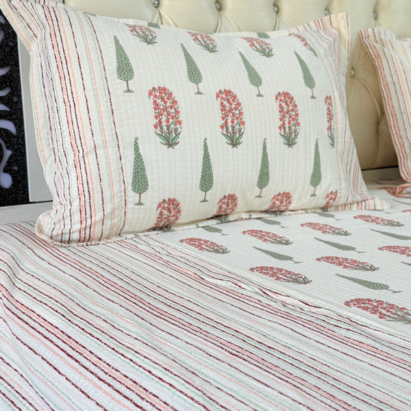 Cypress Magic Ajrakh Bedsheet