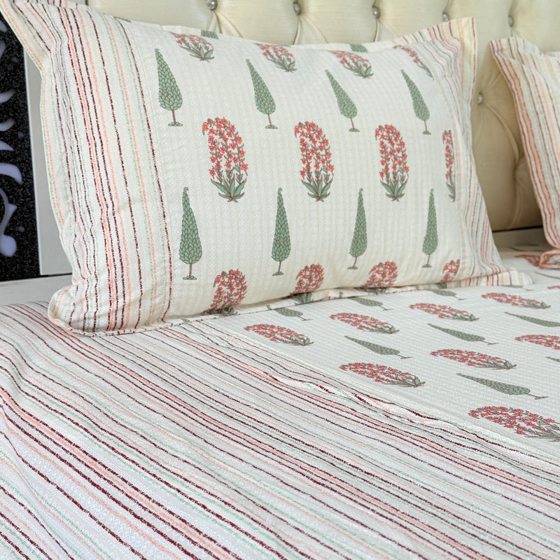 Cypress Magic Ajrakh Bedsheet