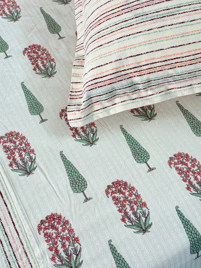Cypress Magic Ajrakh Bedsheet