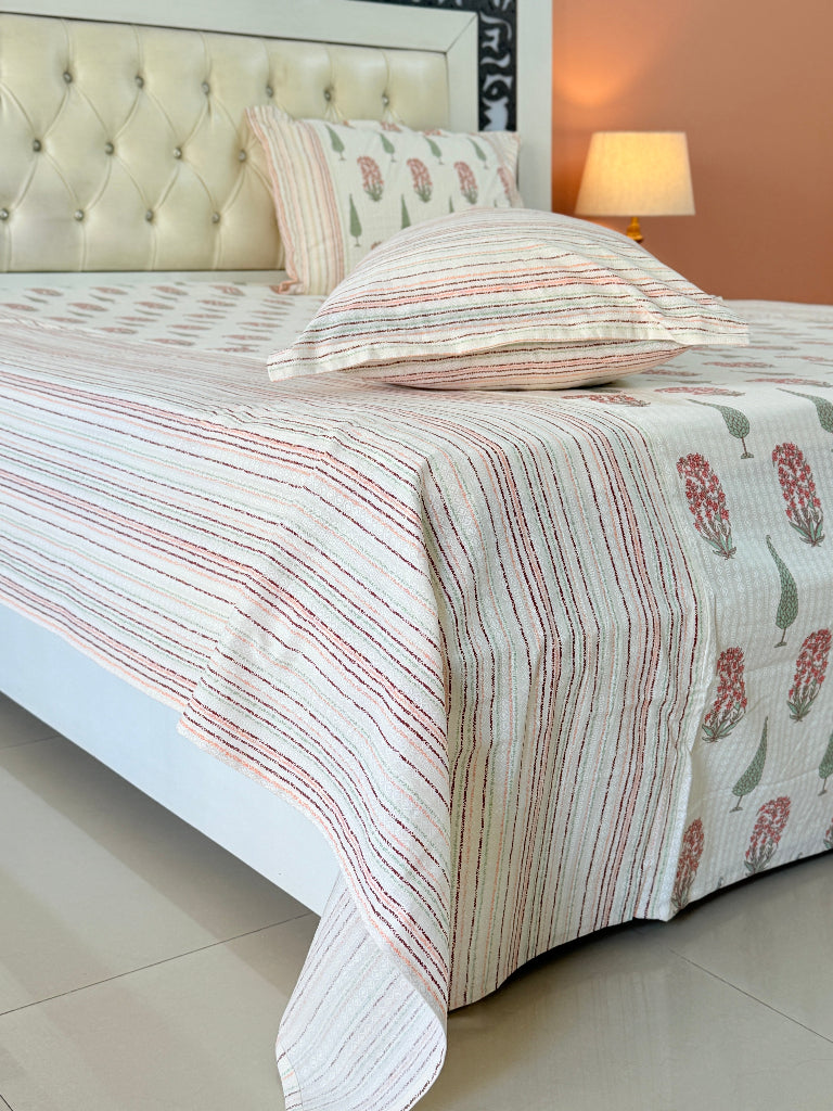 Cypress Magic Ajrakh Bedsheet
