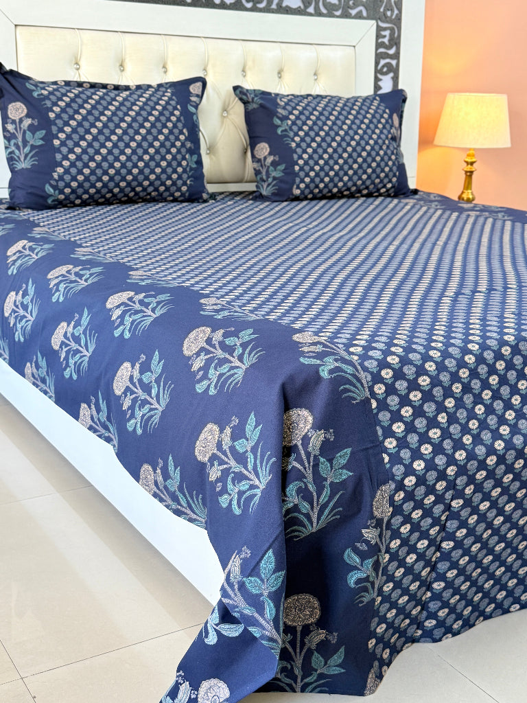 Sindh Symphony Ajrakh Bedsheet