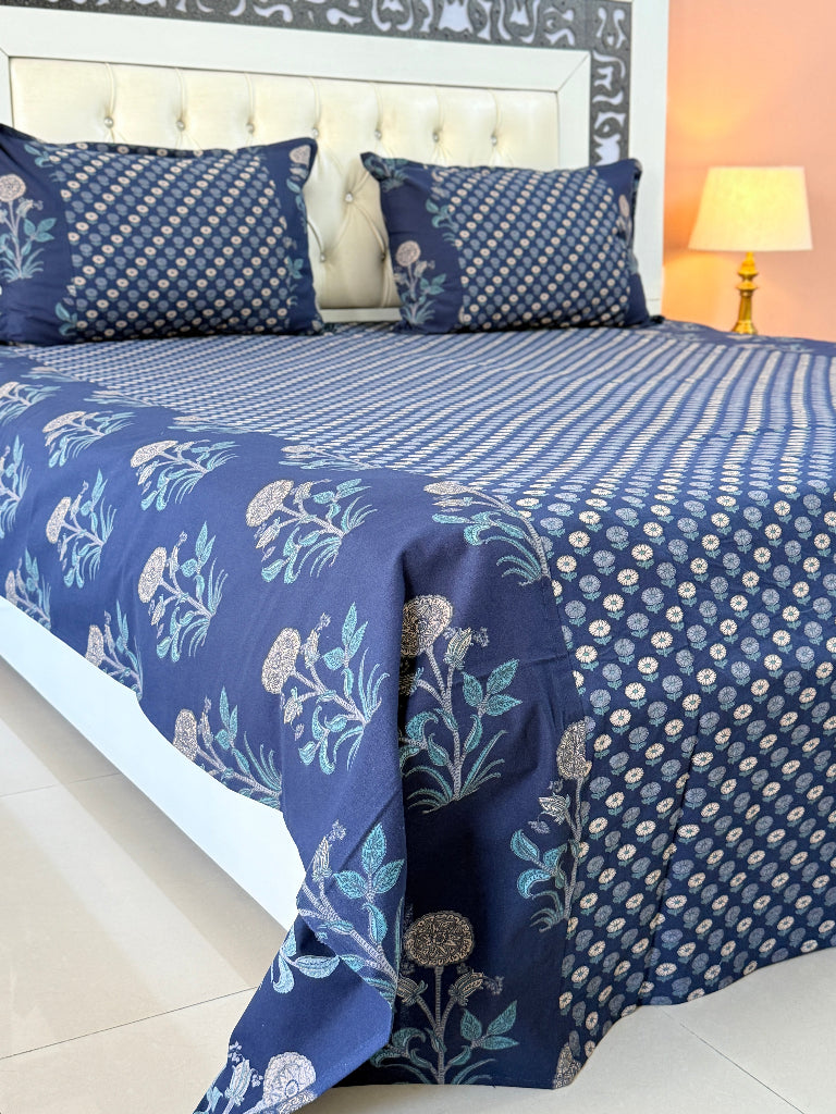 Sindh Symphony Ajrakh Bedsheet