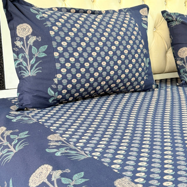 Sindh Symphony Ajrakh Bedsheet