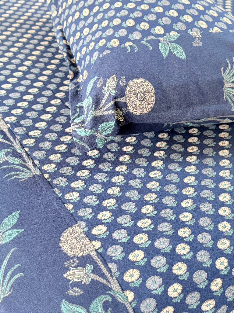 Sindh Symphony Ajrakh Bedsheet