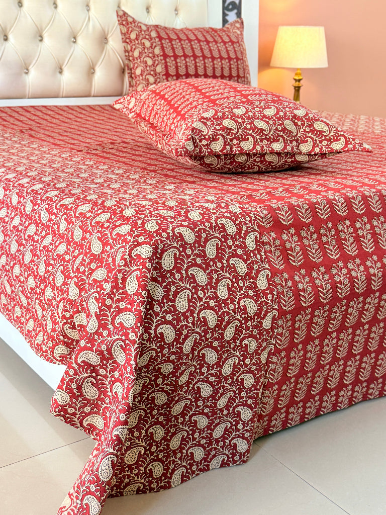 Rustic Aura Ajrakh Bedsheet