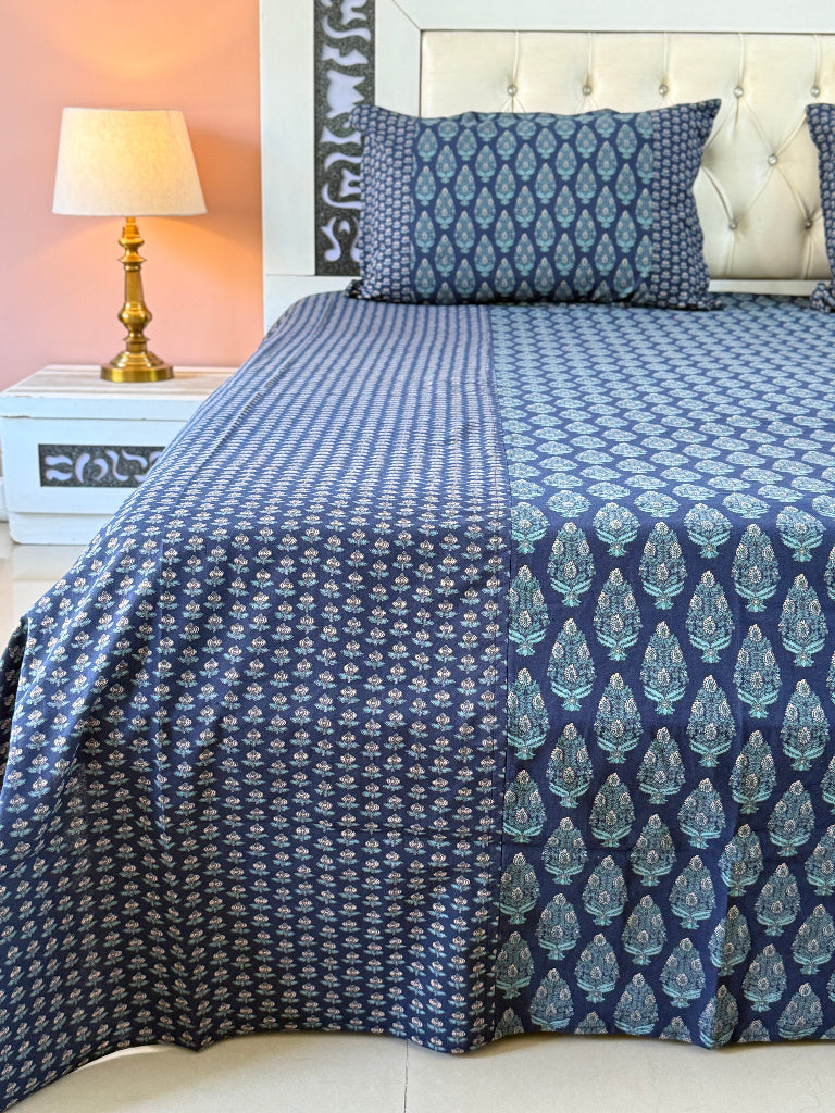 Indigo Luxe Ajrakh Bedsheet
