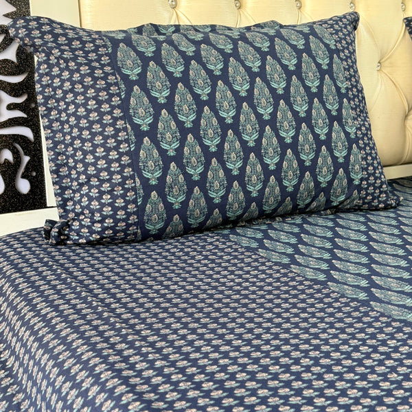 Indigo Luxe Ajrakh Bedsheet