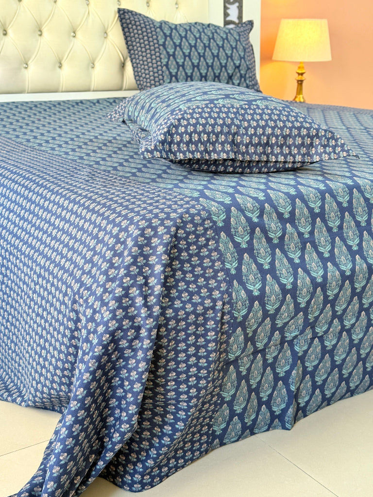 Indigo Luxe Ajrakh Bedsheet