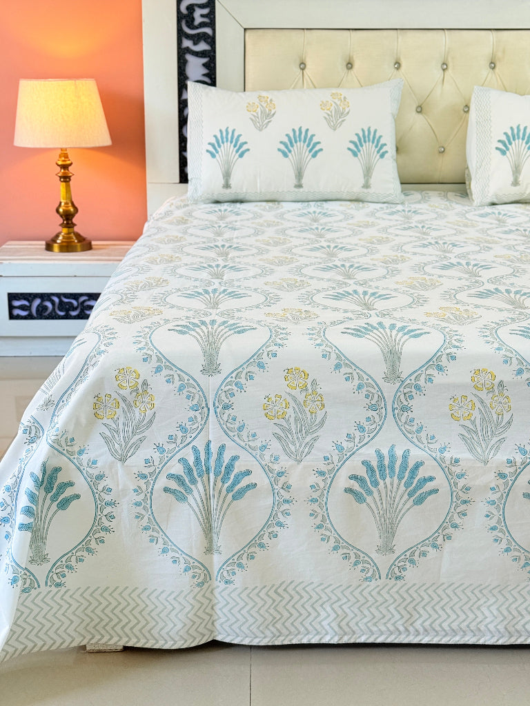 Blue Featherlite Hand Blocked Sheet