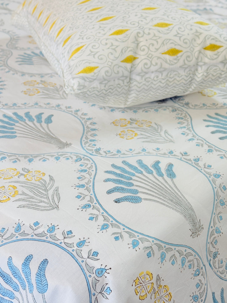 Blue Featherlite Hand Blocked Sheet