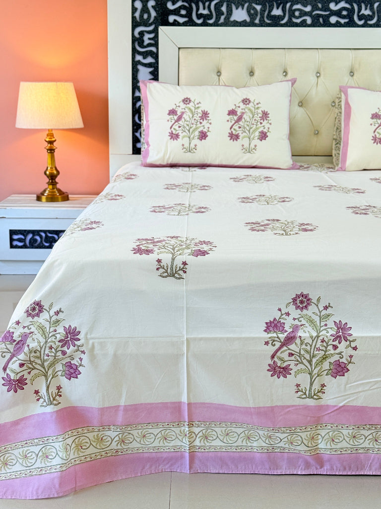Bird Paradise Hand Blocked Sheet