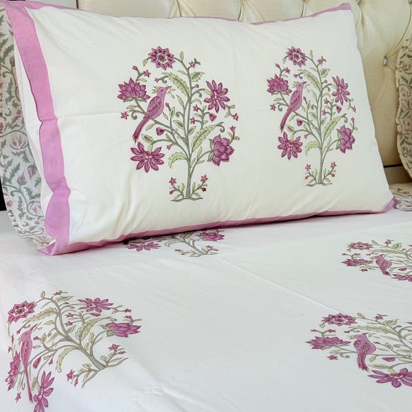 Bird Paradise Hand Blocked Sheet