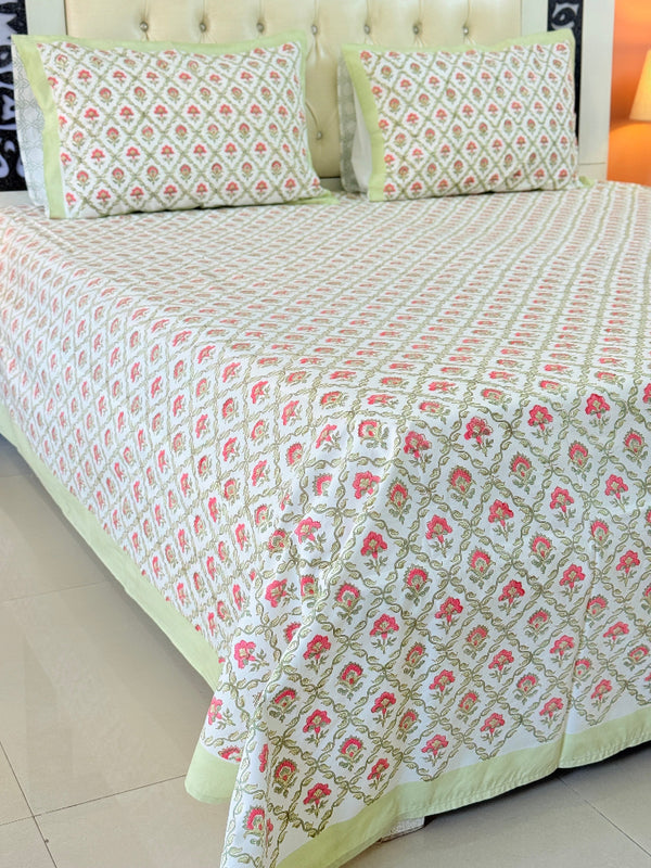 Floral Artsy Hand Blocked Sheet