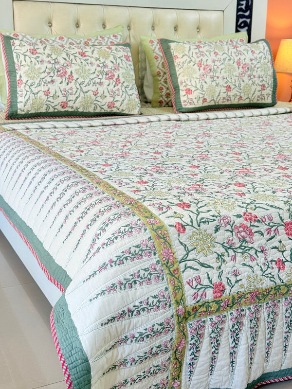 Artisan Weave Hand Blocked Quilted Bedcover