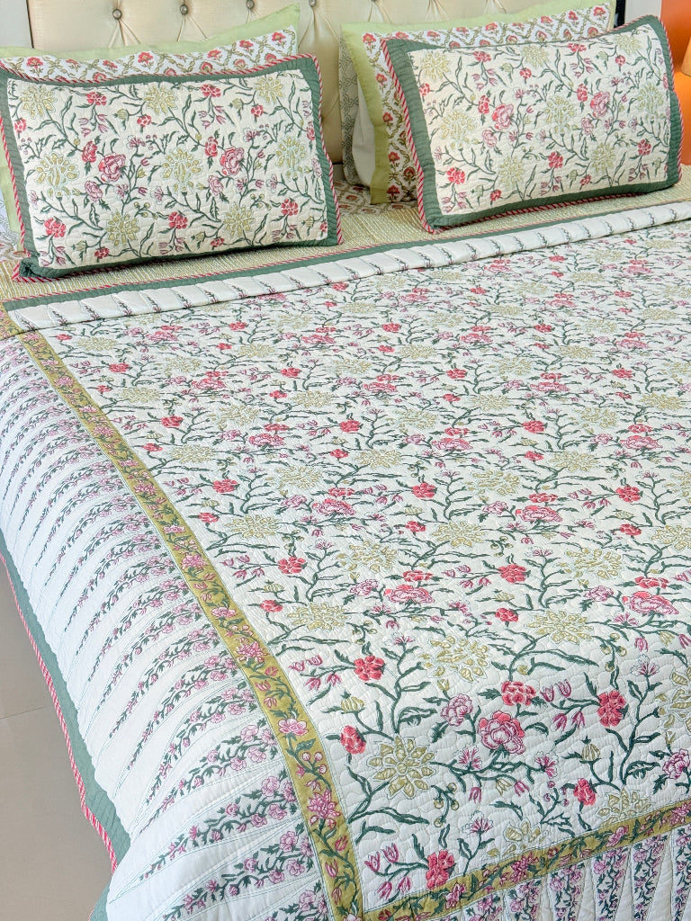 Artisan Weave Hand Blocked Quilted Bedcover