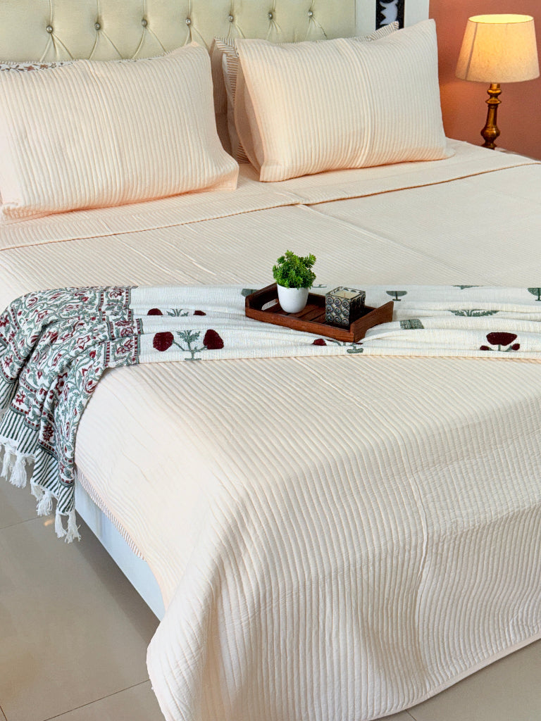 Solid Colors Quilted Bedcover