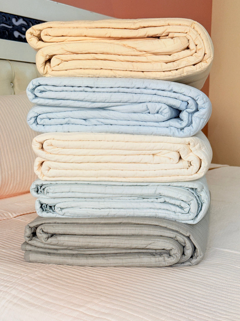 Solid Colors Quilted Bedcover