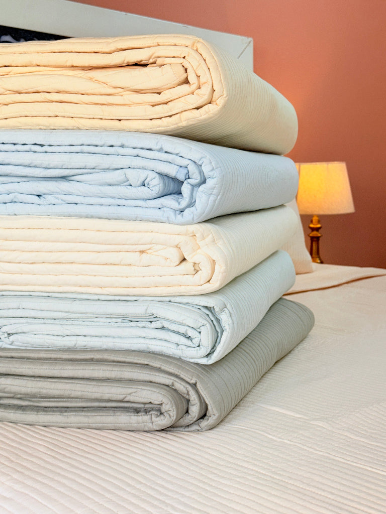 Solid Colors Quilted Bedcover