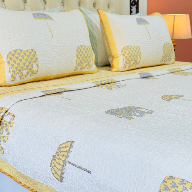 The Royal Affair - Hand Blocked Quilted Bedcover