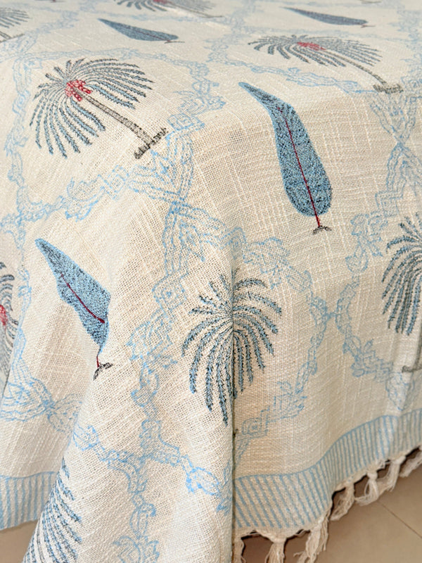 Palm Springs Hand Blocked South Cotton Weave Bedcover