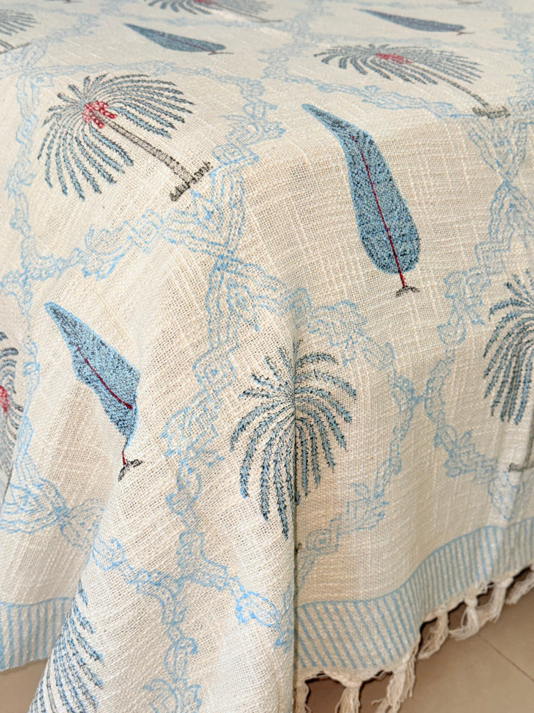 Palm Springs Hand Blocked South Cotton Weave Bedcover