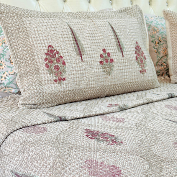 Crafted Calm Hand Blocked South Cotton Weave Bedcover