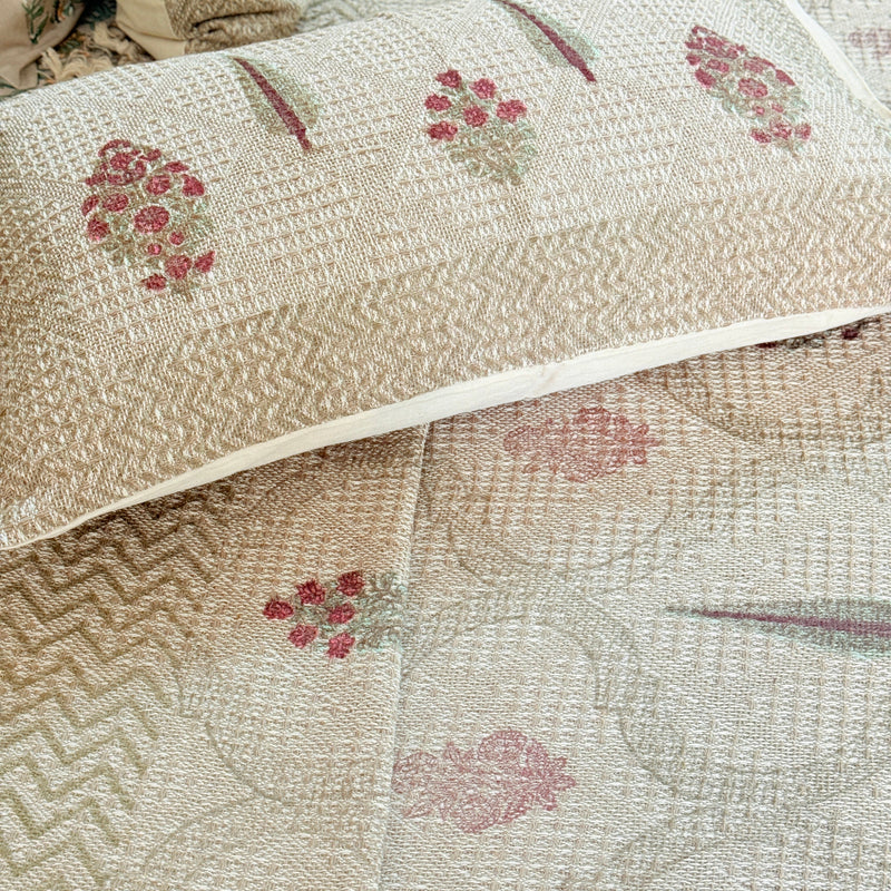 Crafted Calm Hand Blocked South Cotton Weave Bedcover