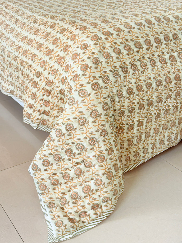 Earth's Calm Double Hand Blocked Quilt
