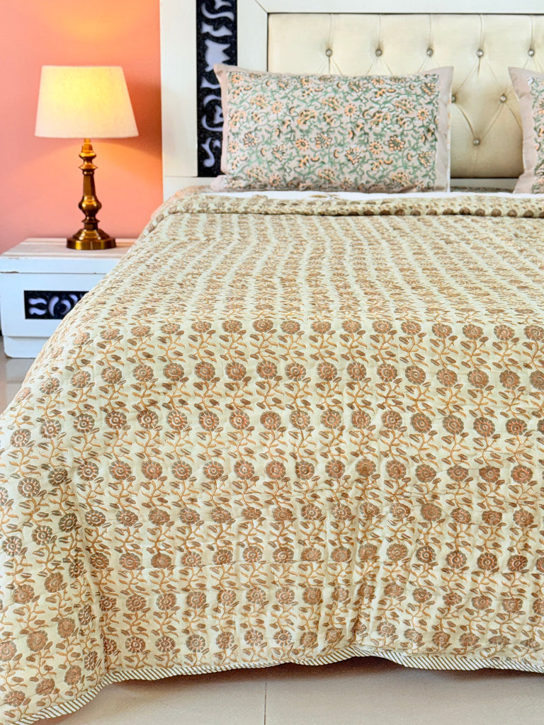 Earth's Calm Double Hand Blocked Quilt