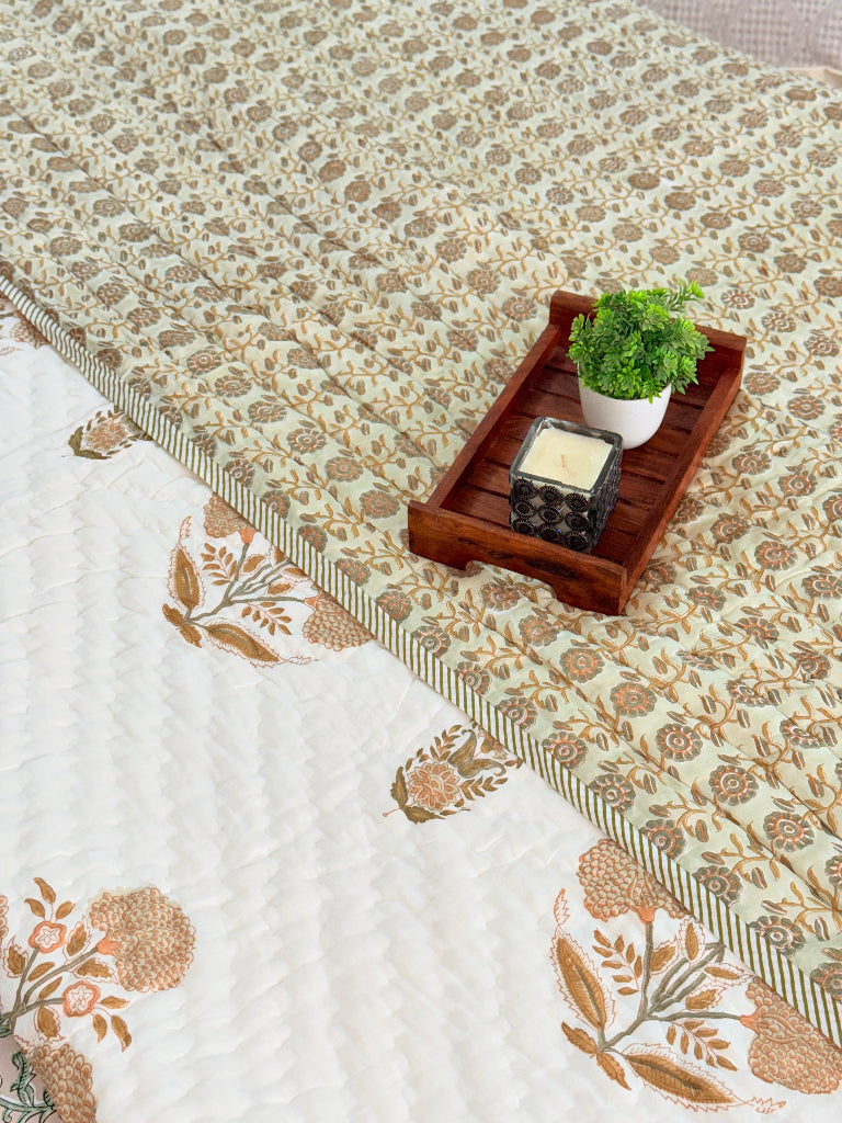 Earth's Calm Double Hand Blocked Quilt