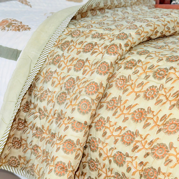 Earth's Calm Double Hand Blocked Quilt