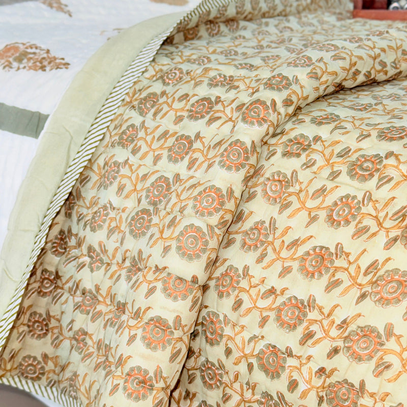 Earth's Calm Double Hand Blocked Quilt