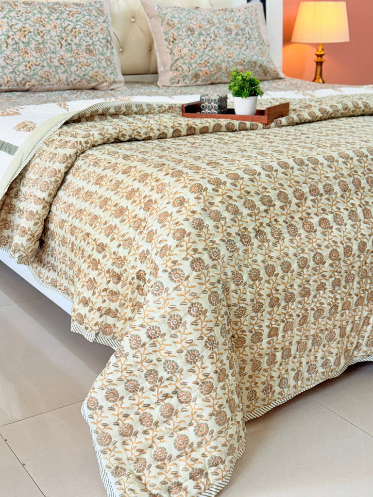 Earth's Calm Double Hand Blocked Quilt