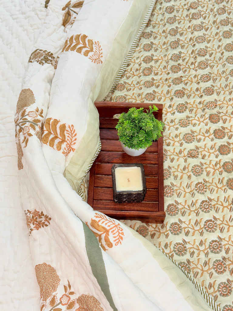 Earth's Calm Double Hand Blocked Quilt