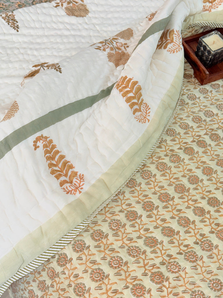 Earth's Calm Double Hand Blocked Quilt