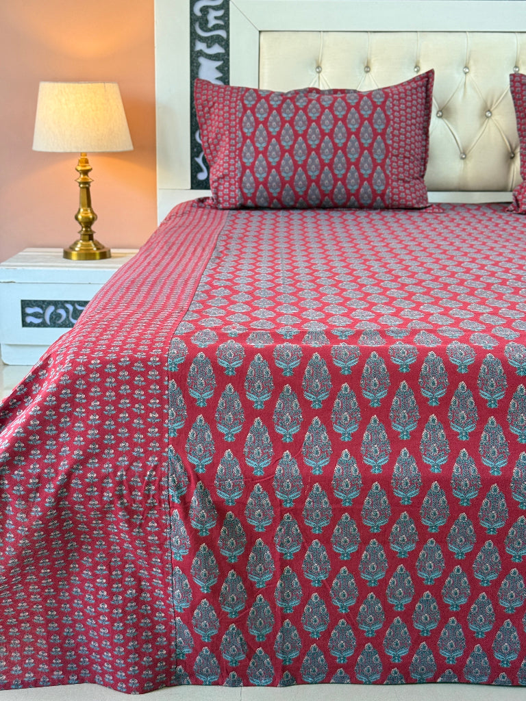 Earth's Hue Ajrakh Hand Blocked Sheet