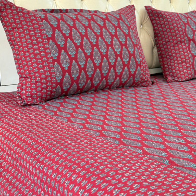 Earth's Hue Ajrakh Hand Blocked Sheet