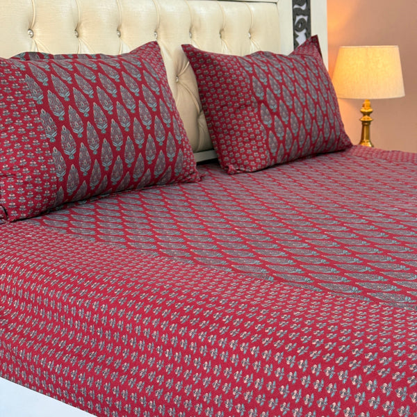 Earth's Hue Ajrakh Hand Blocked Sheet