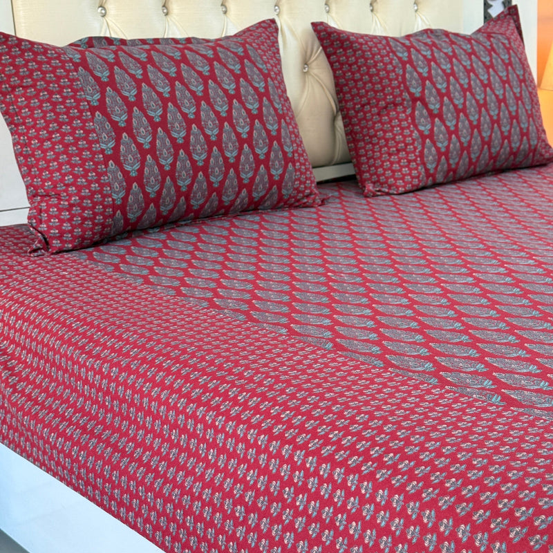 Earth's Hue Ajrakh Hand Blocked Sheet