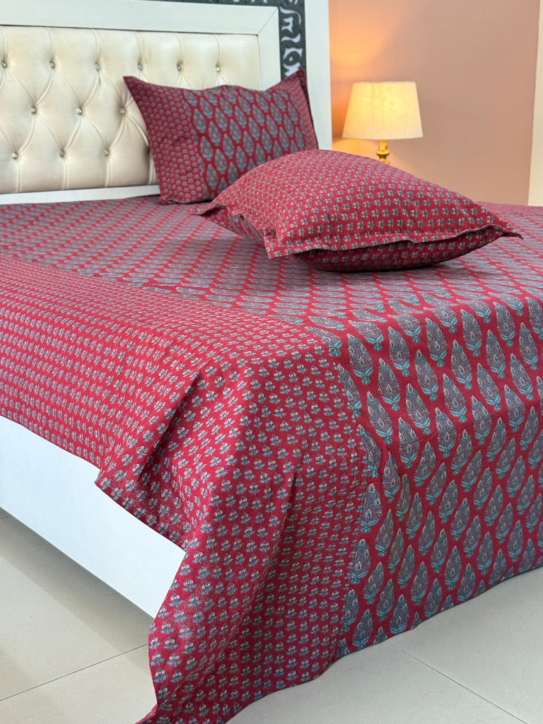 Earth's Hue Ajrakh Hand Blocked Sheet
