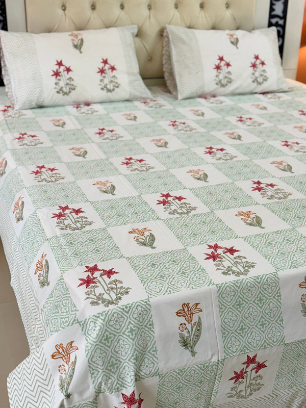 Floral Maze Hand Blocked Sheet