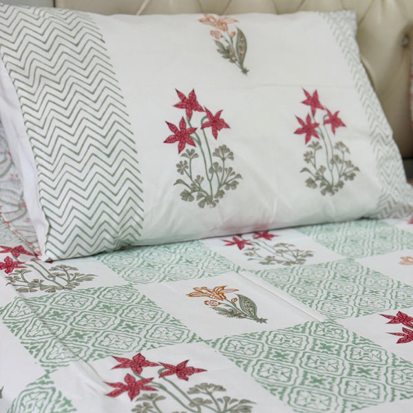 Floral Maze Hand Blocked Sheet